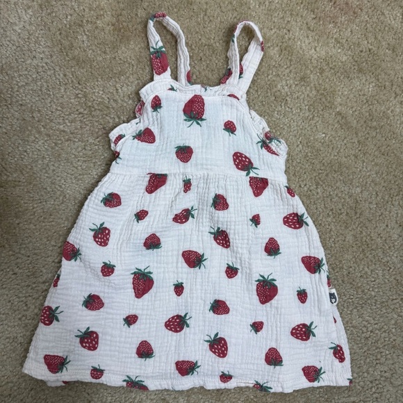 Rabbit + Bear Other - Rabbit & Bear organic cotton strawberry dress